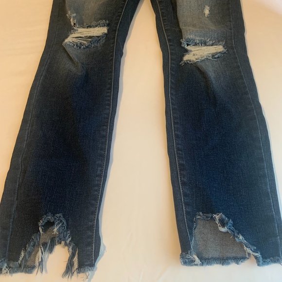 Ripped dark skinny jeans from a boutique. - Picture 2 of 5